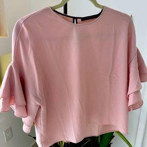 Rufles light pink blouse